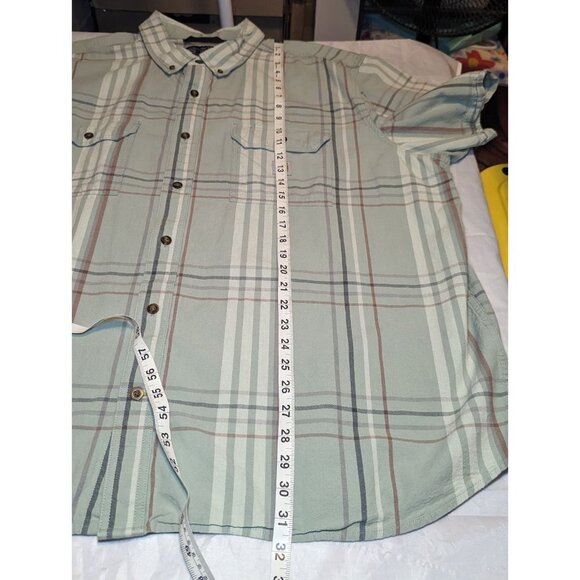 Carhartt Shirt Size 3XL Loose Fit Mens Button Down Short Sleeve Plaid Work Wear - Picture 12 of 13